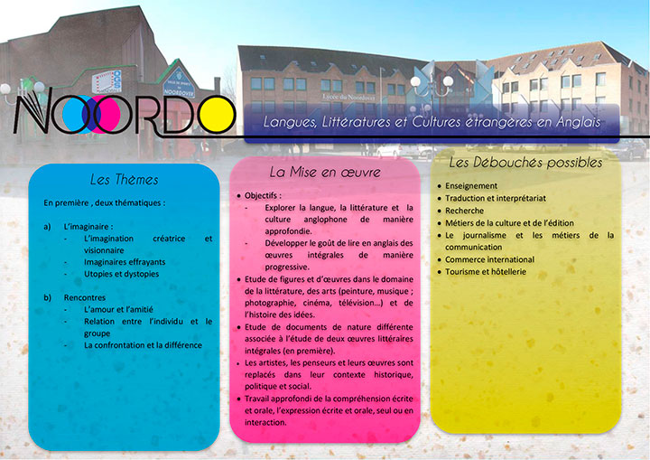 spécialité Langues, Littératures et Cultures étrangères en Anglais