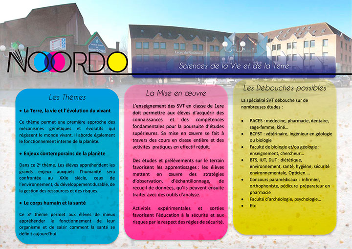 spécialité Sciences de la Vie et de la Terre